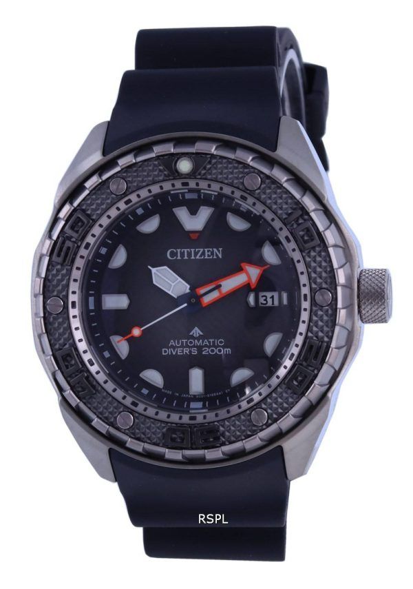 Citizen Promaster Marine Titanio Negro Dial Automático Diver's NB6004-08E 200M Reloj para hombre