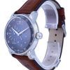 Zeppelin New Captain's Line Esfera azul Correa de cuero Automático 8662-3 86623 Reloj para hombre