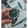 AVI-8 Hawker Hurricane Carey Dual Time Merville Green Dial Cuarzo AV-4088-02 Reloj para hombre