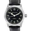 Reloj Hamilton Khaki Field Murph con correa de cuero y esfera negra automático H70405730 100M para hombre