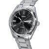 Reloj Casio estándar analógico de acero inoxidable con esfera negra y cuarzo MTP-1302D-1A1 para hombre