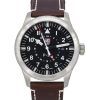 Luminox Air Pilot P-38 Lightning GMT Correa de cuero Esfera negra Cuarzo XA.9521 100M Reloj para hombre