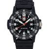 Luminox Leatherback SEA Turtle Correa de poliuretano gigante Esfera negra Cuarzo XS.0321.L 100M Reloj para hombre