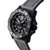 Luminox Master Carbon SEAL Correa de caucho gris Esfera negra Reloj automático suizo Diver's XS.3862 200M para hombre