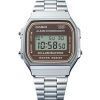 Reloj Casio Vintage Digital de acero inoxidable con pulsera de cuarzo A168WA-5A para hombre