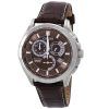 Reloj Citizen Eco-Drive Perpetual GMT con correa de cuero y esfera marrón BL8160-07X 100M para hombre