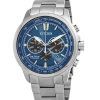 Reloj para hombre Citizen Super Titanium cronógrafo con esfera azul Eco-Drive CA4570-88L 100M