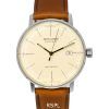 Iron Annie Bauhaus Correa de cuero Beige Dial Cuarzo 50505 Watch de Men es