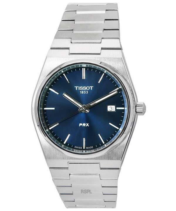 Tissot PRX T-Classic Acero inoxidable Esfera azul Cuarzo T137.410.11.041.00 T1374101104100 100M Reloj para hombre