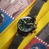 AVI-8 Flyboy Spirit Of Tuskegee Reloj cronógrafo de edición limitada Roberts con esfera verde de cuarzo AV-4109-04 para hombre c