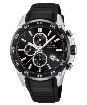 Reloj Festina The Originals Cronógrafo Correa de caucho Esfera negra Cuarzo F20330-5 100M para hombre