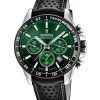 Reloj Festina Timeless Cronógrafo Correa de cuero Esfera verde Cuarzo F20561-5 100M para hombre