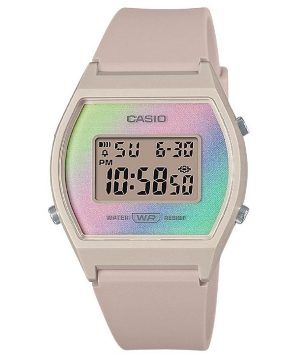 Reloj Casio Digital con correa de resina y esfera multicolor de cuarzo LW-205H-4 para mujer