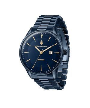 Maserati Tradizione Solar Azul Dial Cuarzo R8853146003 100M Reloj para hombre