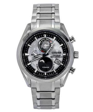 Reloj para hombre Citizen Eco-Drive Tsuki-yomi Super Titanium radiocontrolado con esfera gris BY1010-81H 100M