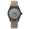 Reloj para hombre Hamilton Khaki Field con correa de cuero de titanio y esfera gris automático H70215880 100M