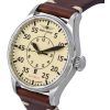 Reloj para hombre Iron Annie Flight Control Cockpit con correa de cuero y esfera beige automático 51565