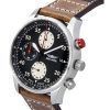 Iron Annie F13 Tempelhof Cronógrafo Correa de cuero Esfera negra Cuarzo 56702 100M Reloj para hombre