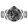 Reloj para hombre Invicta Pro Diver Scuba GMT de acero inoxidable con esfera negra y cuarzo 45745 100M