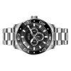 Reloj para hombre Invicta Pro Diver Scuba GMT de acero inoxidable con esfera negra y cuarzo 45756 100M