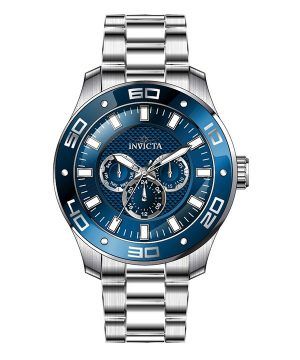 Reloj para hombre Invicta Pro Diver Scuba GMT de acero inoxidable con esfera azul y cuarzo 45757 100M