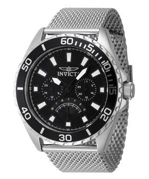 Invicta Pro Diver Retrograde GMT Stainless Steel Black Dial Quartz 46907 Men's Watch