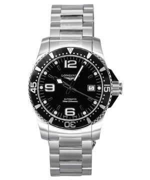 Reloj para hombre Longines HydroConquest de acero inoxidable con esfera negra y automático L3.742.4.56.6 300M