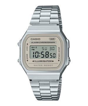 Reloj unisex Casio Vintage Digital con pulsera de acero inoxidable y cuarzo A168WA-8