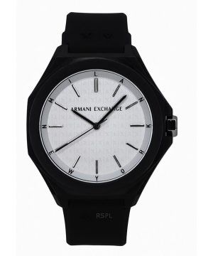 Reloj Armani Exchange con correa de silicona y esfera blanca de cuarzo AX4600 para hombre
