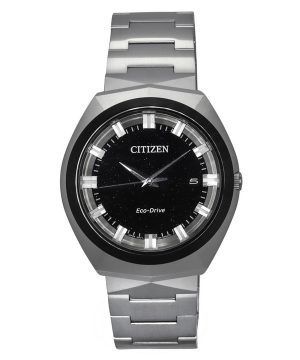 Reloj Citizen Eco-Drive 365 de acero inoxidable con esfera negra BN1014-55E 100M para hombre