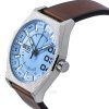 Reloj para hombre Diesel Scraper con correa de cuero y esfera azul de cuarzo DZ2174