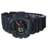 Reloj Casio G-Shock analógico digital multifluorescente serie con detalles fluorescentes correa de resina esfera negra cuarzo GA