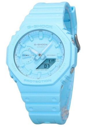 Reloj Casio G-Shock analógico digital con base biológica, correa de resina, esfera azul, cuarzo GA-2100-2A2 200M para hombre