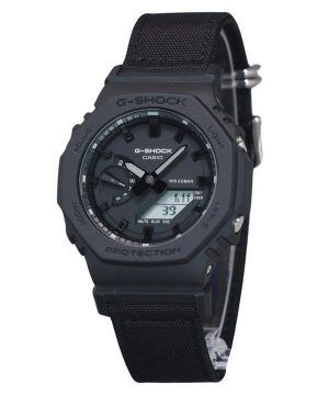 Reloj Casio G-Shock analógico digital con correa de tela ecológica y esfera negra de cuarzo GA-2100BCE-1A 200M para hombre