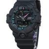 Reloj Casio G-Shock analógico digital serie con detalles fluorescentes múltiples correa de resina esfera negra cuarzo GA-700MF-1