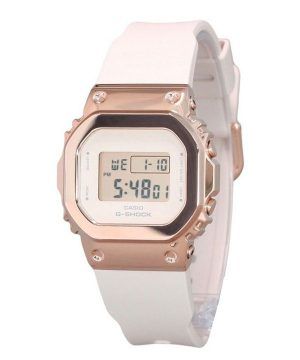 Reloj Casio G-Shock digital con bisel chapado en oro rosa y correa de resina de cuarzo GM-S5600UPG-4 200M para mujer
