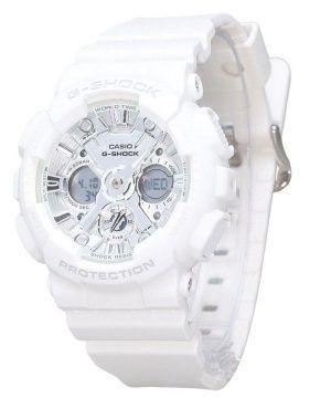 Reloj Casio G-Shock analógico digital con base biológica, correa de resina blanca, esfera plateada, cuarzo GMA-S120VA-7A 200M pa