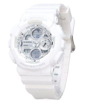 Reloj Casio G-Shock analógico digital con base biológica, correa de resina blanca, esfera plateada, cuarzo GMA-S140VA-7A 200M pa