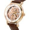 Ingersoll The Herald Correa de cuero Rose Gold Skeleton Dial Automático I00401B Reloj para hombre