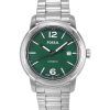 Reloj unisex Fossil Heritage de acero inoxidable con esfera verde y automático ME3224