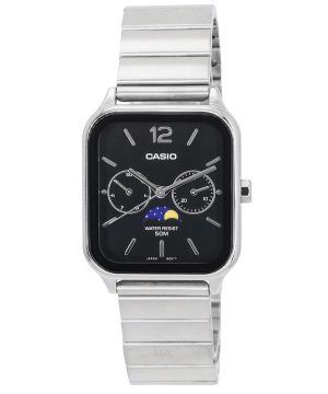 Reloj Casio MTP-M305D-1A de cuarzo con esfera negra y fase lunar analógica estándar para hombre