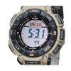 Reloj Casio ProTrek Climber Line digital beige con correa de silicona Tough Solar PRG-340SC-5 100M para hombre