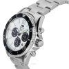 Reloj para hombre Orient Sports Panda cronógrafo de acero inoxidable con esfera blanca Solar Diver',s RA-TX0203S10B 200M