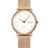Reloj para mujer Skagen Kuppel Lille oro rosa, acero inoxidable, esfera blanca y cuarzo SKW3099