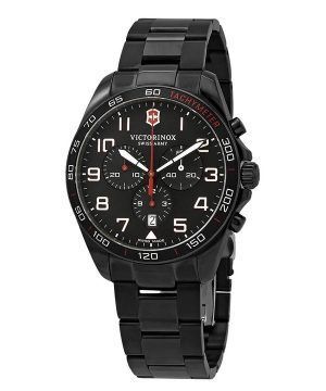 Victorinox Swiss Army FieldForce Sport Cronógrafo Acero inoxidable Esfera negra Cuarzo 241890 100M Reloj para hombre