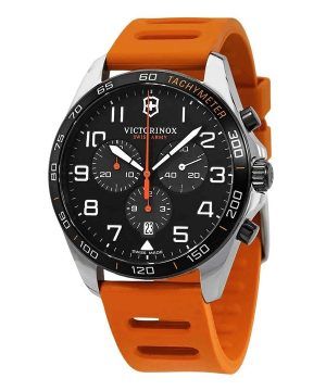 Victorinox Swiss Army Fieldforce Sport Cronógrafo Correa de caucho Esfera negra Cuarzo 241893 100M Reloj para hombre