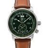 Zeppelin LZ126 Los Ángeles Correa de cuero marrón Esfera verde Cuarzo 86444 Reloj para hombre