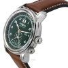 Zeppelin LZ126 Los Ángeles Correa de cuero marrón Esfera verde Cuarzo 86444 Reloj para hombre