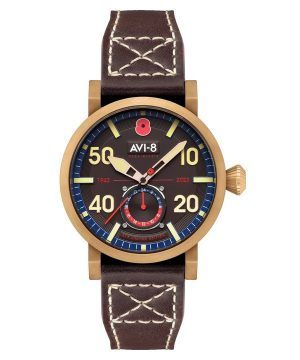 Reloj para hombre AVI-8 Dambuster 80.º aniversario Royal British Legion Meca-Quartz Edición limitada con esfera marrón AV-4108-R
