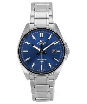 Reloj Casio Edifice analógico de acero inoxidable con esfera azul y cuarzo EFV-150D-2A 100M para hombre